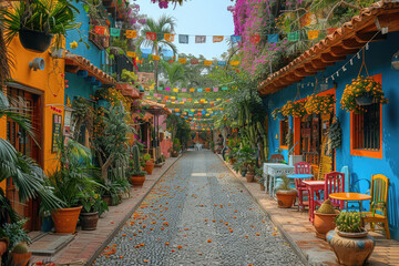 Colorful scene capturing the joy and vibrancy of Cinco de Mayo festivities