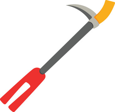 red and black halligan bar tool cartoon