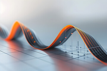 Stylized Visualization of Ogive - Cumulative Frequency Curve in Modern Statistics