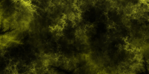 Artistic hand painted multi layered dark green background. Violet Fog or smoke color isolated background for effect, text or copyspace. Colorful Dust Particle Explosion Isolated on Black .