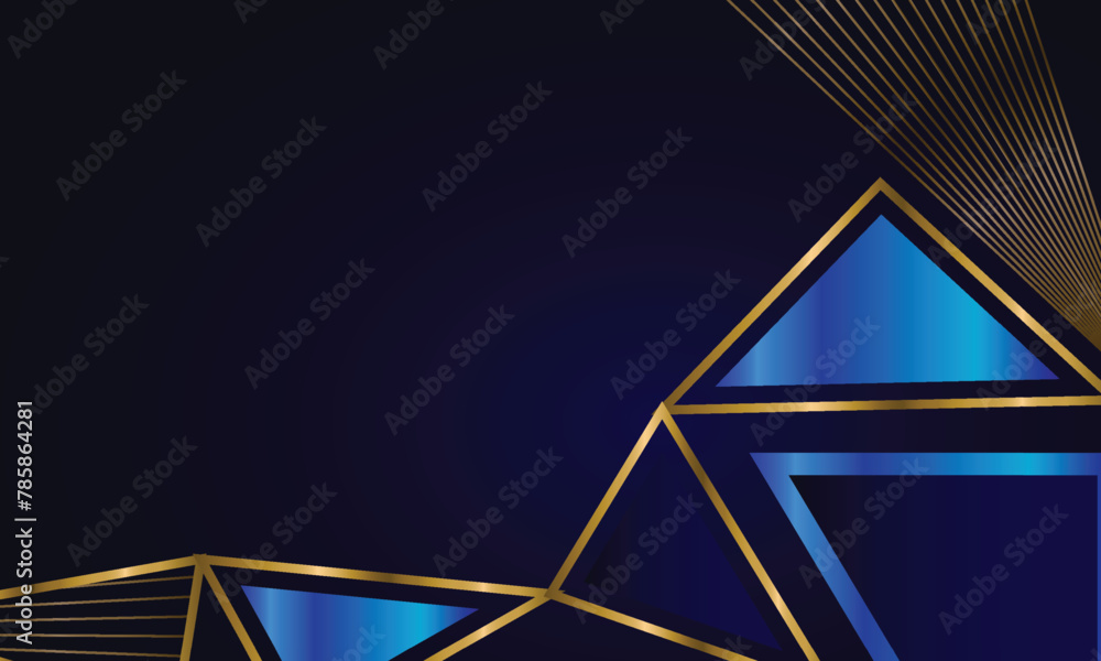 Poster gradient blue triangle modern abstract design background