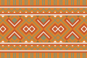 Ethnic abstract ikat art design. Seamless pattern in tribal, folk embroidery, and Mexican style. Seamless abstract ikat pattern.background ,carpet,wallpaper,clothing,