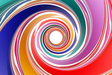 3d illustration of a portal from a circle,  walkway  A close-up of a colorful  tunnel.