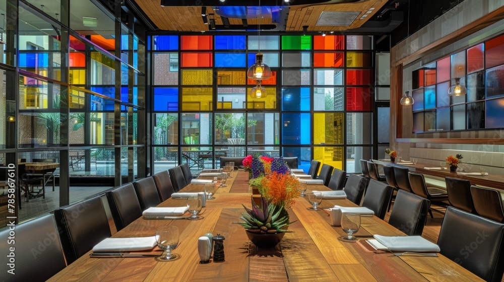 Poster moving on we have a multifunctional dining room that transforms into a private event space. the smar