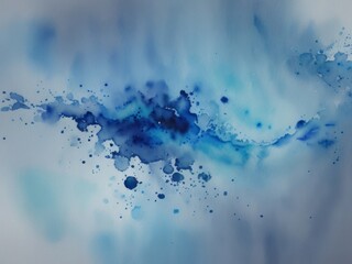Abstract watercolor background in color blue