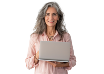 Confident Woman with Laptop