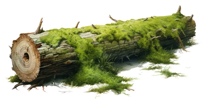 PNG A detailed Moss - covered log moss plant tree