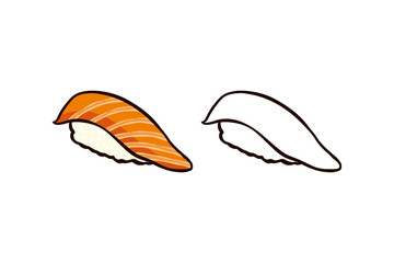 japanese food sushi vector illustration