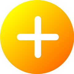 Fototapeta premium Gradient Web plus UI flat icon design