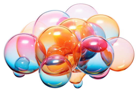 PNG Group of bubble on a transparent glass balloon sphere white background