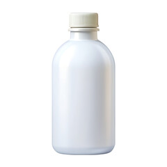 White plastic bottle with a cap