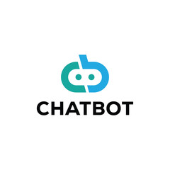 Chat bot CB logo icon vector