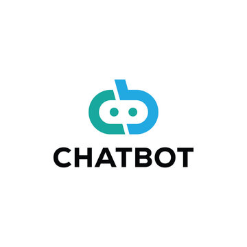 Chat bot CB logo icon vector