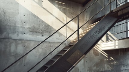 A steel staircase in the loft is accented by an Industrial Chic Matte suede finish on the banister...