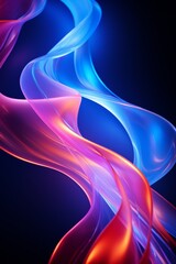 Fototapeta premium Abstract Colorful Waves on Dark Background