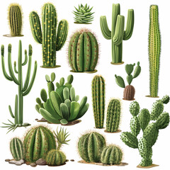 A variety of Cactus illustration 