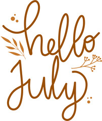 Hello July Lettering, Hello July