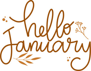Hello January Lettering, Hello January 
