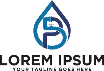 Letter BP Plumbing Service logo