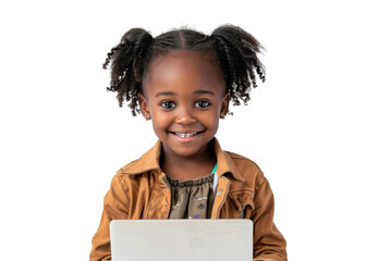 Smiling Child with Laptop