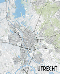 Utrecht Netherlands map poster art