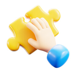 3D Hand Puzzle Icon - 785878441