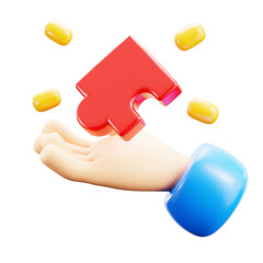 3D Hand Puzzle Icon - 785878470