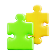3D Two Puzzle Icon - 785878859