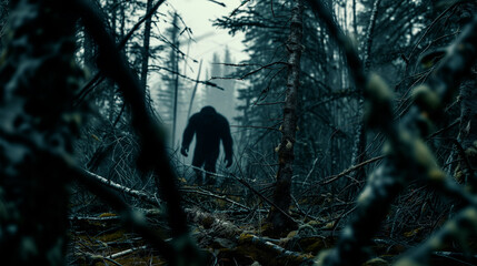 Bigfoot in forest