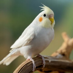 Obraz premium The white canary is vigorous and irritable, Ai Generate
