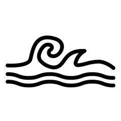 wave beach sea icon