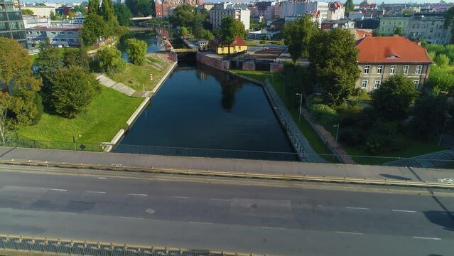 Solidarity Bridges Brda River Bydgoszcz Mosty Solidarnosci Aerial View Poland