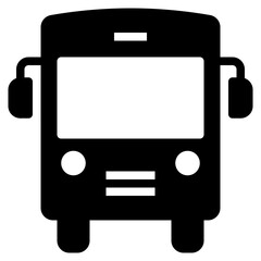 bus icon solid line style, suitable for web and mobile app.