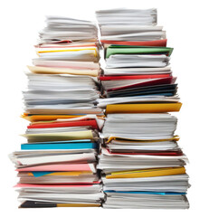 PNG  Big pile of documents and files publication book white background