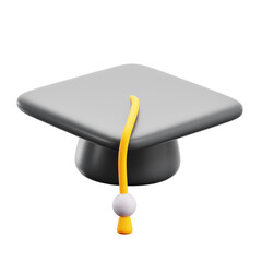 3D Graduation Cap Icon - 785885291