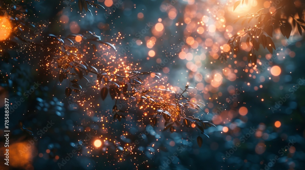 Poster Luminous Forest: A Vivid Visualization of a Neural Network