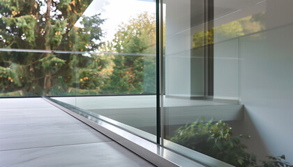 The base rail of a frameless glass balustrade channel