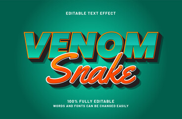 venom snake editable text effect