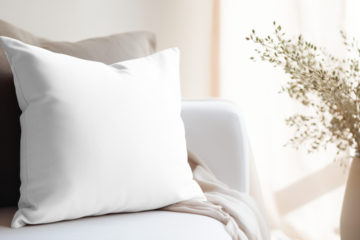 Cushion pillow cover png mockup, transparent design