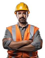 PNG Engineering wearing hardhat and safety vest engineering helmet white background