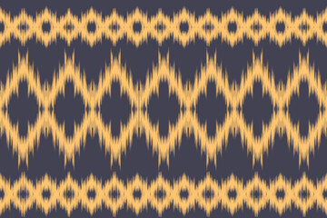 fabric ikat seamless pattern geometric ethnic traditional embroidery style.Design for background,carpet,mat,sarong,clothing,Vector illustration.