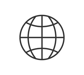 シンプルな地球のアイコンイラスト