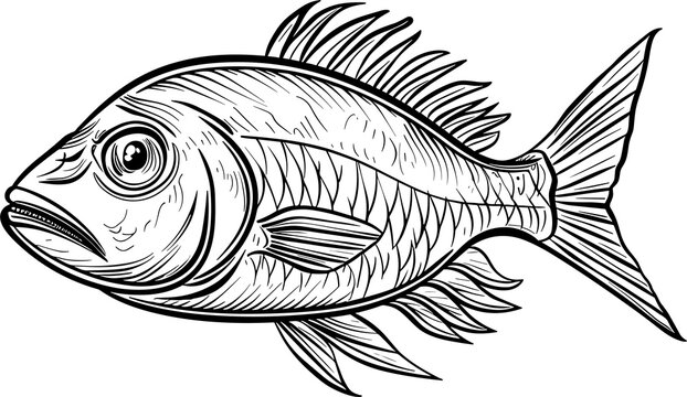 recommend clip art: Fish drawing clipart design illustration