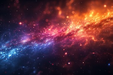 Fototapeta premium Blue and red galaxy color background 