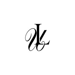 Initial Mixed Letter Logo. Logotype design. Simple Luxury Black Flat Vector LU