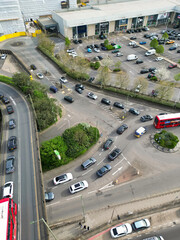 Aerial View of Brent Cross West Hendon London City of England United Kingdom, April 12th, 2024