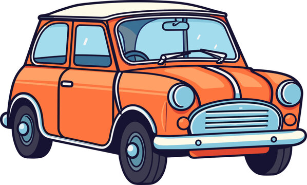 recommend clip art: Small car clipart design illustration