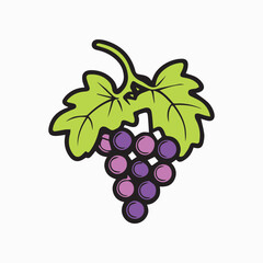 grape line color illustration for download
