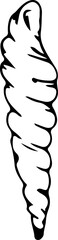 Hand drawn shell illustration on transparent background.
- 785891849