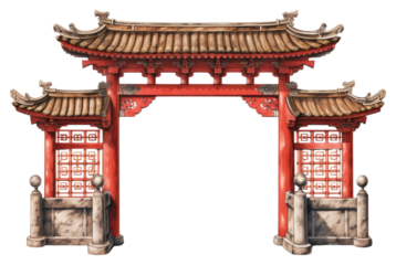 PNG The Red Gate of Hongo gate red white background
